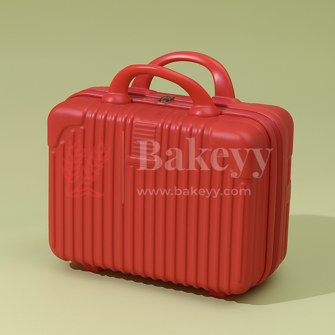 12x6x9 Inch | Portable Makeup Travel Case | Hand Luggage | Bag Organizer | Red | 1 Piece