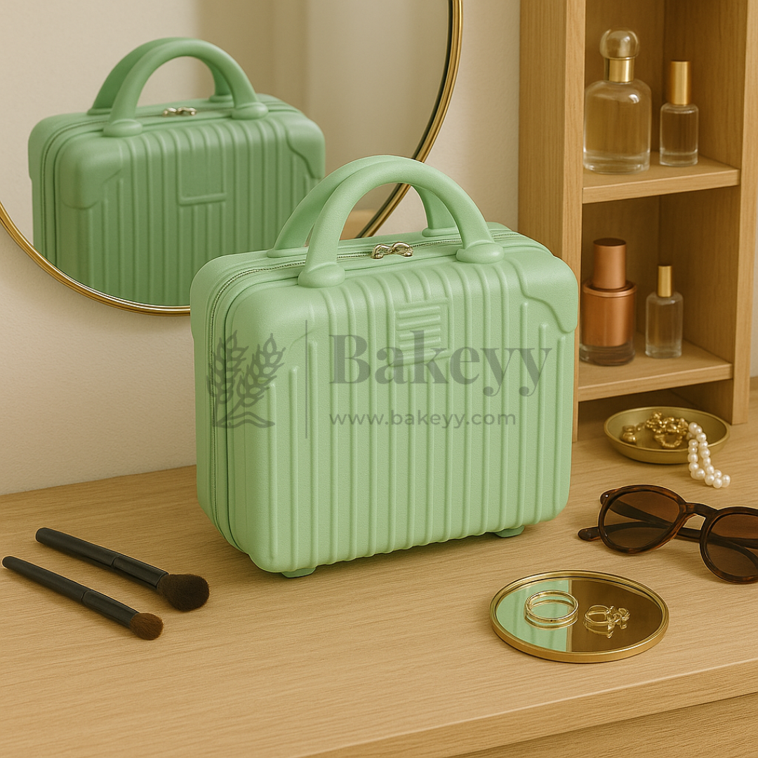 12x6x9 Inch | Portable Makeup Travel Case | Hand Luggage | Bag Organizer | Mint Green | 1 Piece