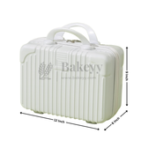 12x6x9 Inch | Portable Makeup Travel Case | Hand Luggage | Bag Organizer | White | 1 Piece