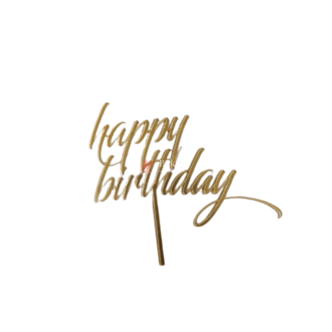 6" Happy Birthday Cake Toppers - Bakeyy.com - India - 6" Happy Birthday Cake Toppers - Default Title