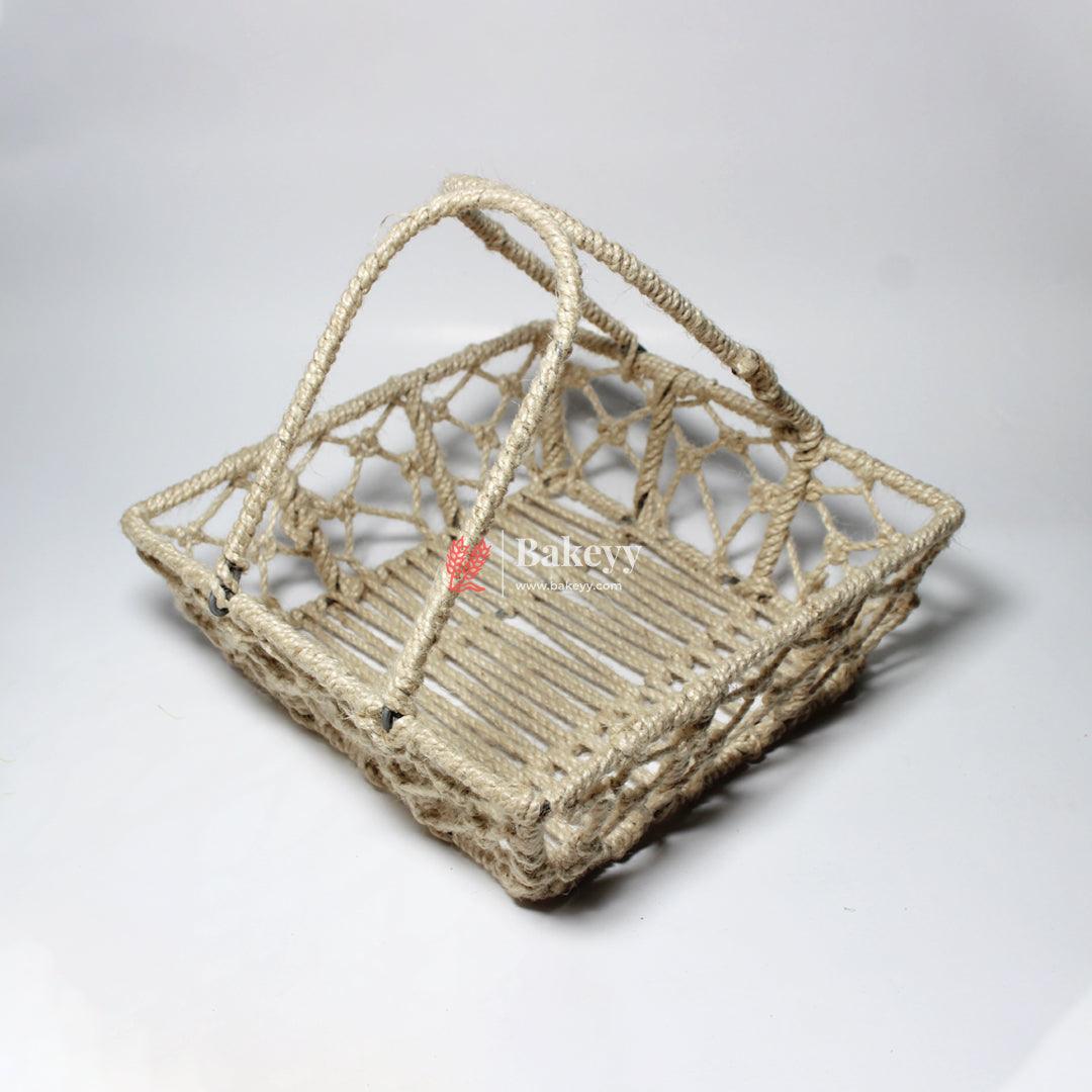 Decorative Jute Metal Hamper Basket For Gifting | Handcrafted Round  Basket – Stylish & Functional Storage