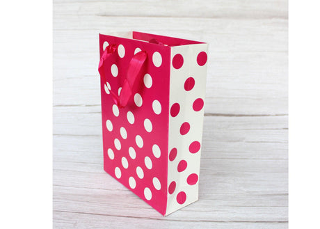 Paper Bag Polka Dot Rose Pink Colour | Pack of 10 | - Bakeyy.com - India - Paper Bag Polka Dot Rose Pink Colour | Pack of 10 | - Default Title