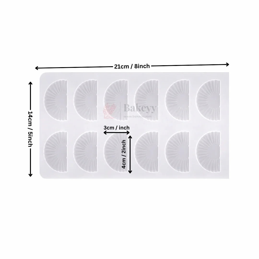 12_Cavity_Fan_Shape_Chocolate_Garnishing_Silicone_Mould_3 - Bakeyy.com