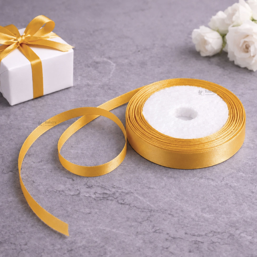1/2 Inch Satin Ribbon Roll | Premium Decorative Gift Wrapping Ribbon for Packaging, Hampers & Crafts | 8 Meter Length Per Roll | Pack of 10