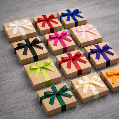 1/2 Inch Satin Ribbon Roll | Premium Decorative Gift Wrapping Ribbon for Packaging, Hampers & Crafts | 7.5 Meter Length Per Roll | Pack of 10