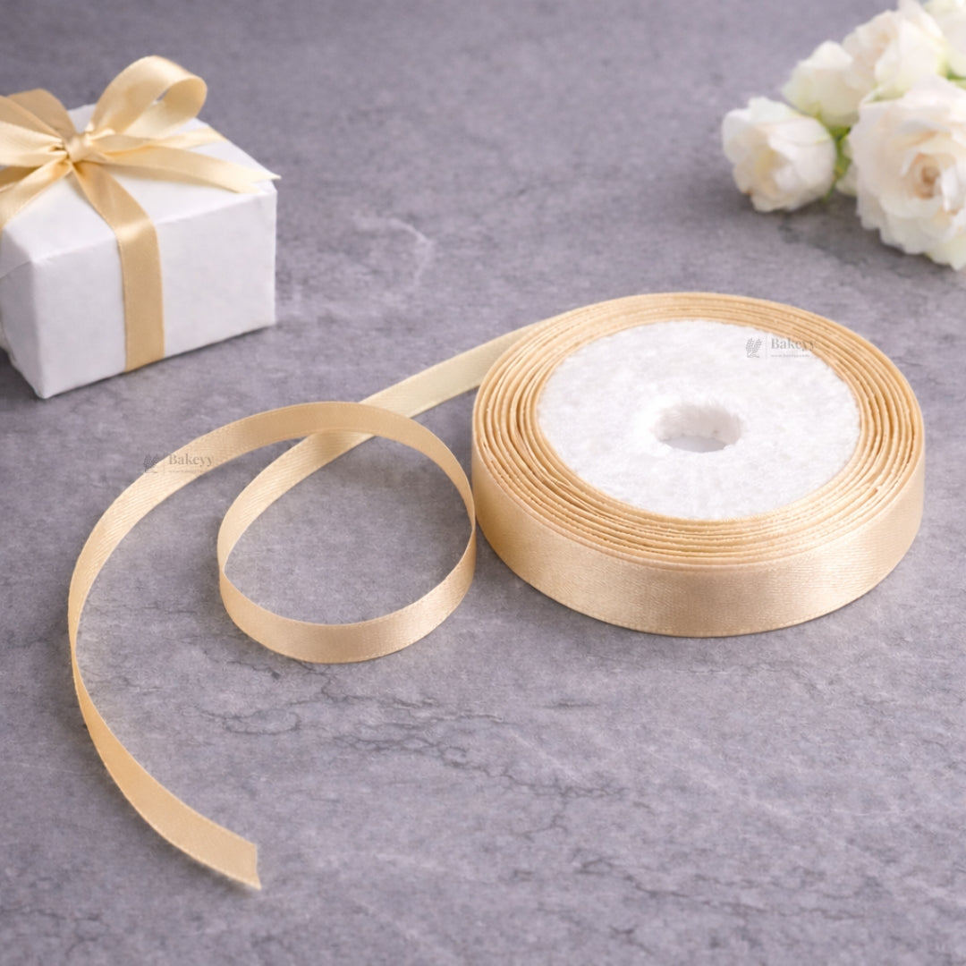 1/2 Inch Satin Ribbon Roll | Premium Decorative Gift Wrapping Ribbon for Packaging, Hampers & Crafts | 7.5 Meter Length Per Roll | Pack of 10
