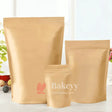 100g | Kraft Zip Lock Pouch | Brown | Kraft Zip lock | 11x18.5x4 CM | Standing Pouch - Bakeyy.com - India - 100g | Kraft Zip Lock Pouch | Brown | Kraft Zip lock | 11x18.5x4 CM | Standing Pouch - Pack Of 50 / 10x15x3 cm / 100g