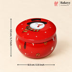Empty Christmas Candle Tin Box | Random Prints per Pack | Pack of 12