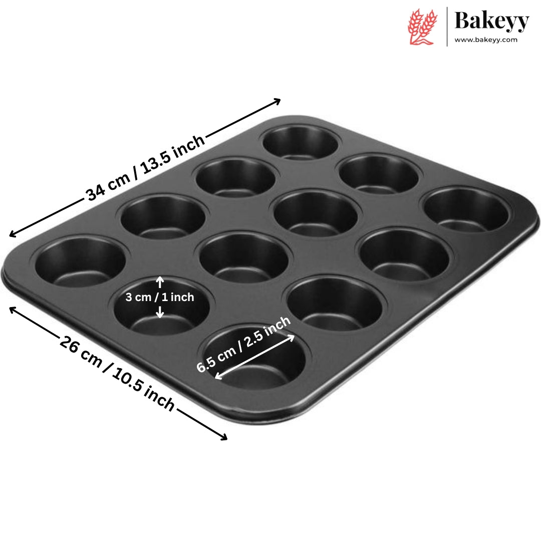 6 & 12 Slot Tray Cup Muffin Pan Tins Mould | Baking Cupcake | Non-Stick Mould | Reusable Tray Pan Mould |