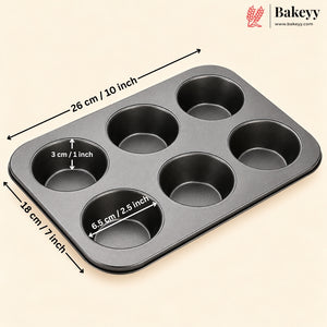 6 & 12 Slot Tray Cup Muffin Pan Tins Mould | Baking Cupcake | Non-Stick Mould | Reusable Tray Pan Mould |