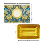 One Kg Sweet Box | Royal blue and gold sweet box with Golden tray | Pack of 10