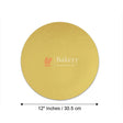 Round Gold Cake Base | Cake Board - Bakeyy.com - India - Round Gold Cake Base | Cake Board - 12 Inches / Pack 25