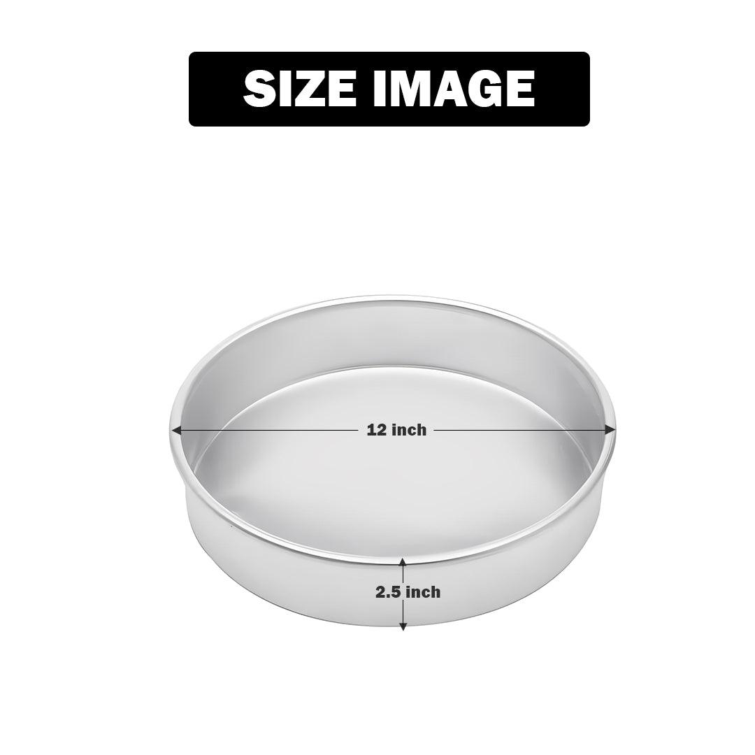 12 inch Aluminum Baking Round Cake Pan - Bakeyy.com - India - 12 inch Aluminum Baking Round Cake Pan - Default Title