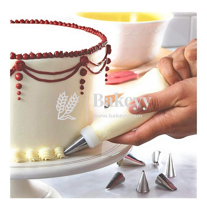 13 Pc Icing Piping Nozzles Set | Stainless Steel Reusable Decorating Nozzle Set - Bakeyy.com