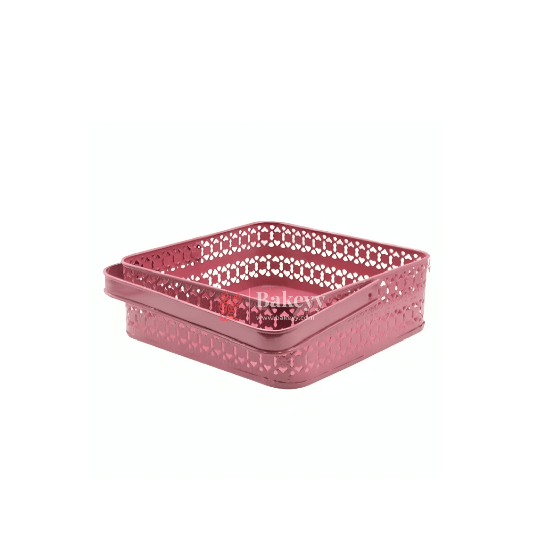 Hamper Basket For Gifting Square |Pink Colour | Stylish and Durable Storage Solution| Hamper Basket For Gifting