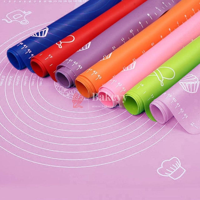 40x30 cm Silicone Baking Mat Non-Stick Fondant Rolling Mat Silicone Kneading - Bakeyy.com - India - 40x30 cm Silicone Baking Mat Non-Stick Fondant Rolling Mat Silicone Kneading - Blue / 40x30 cm