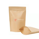 200g | Kraft Zip Lock Pouch | Brown | 13x21x4 CM | Standing Pouch - Bakeyy.com - India - 200g | Kraft Zip Lock Pouch | Brown | 13x21x4 CM | Standing Pouch - Pack Of 50 / 13x21x4 cm / 200 g