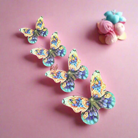 11 pcs butterfly Birthday Cake Topper| decoration Toppers| Bday Decorations Items - Bakeyy.com - India - 11 pcs butterfly Birthday Cake Topper| decoration Toppers| Bday Decorations Items - Design- 1