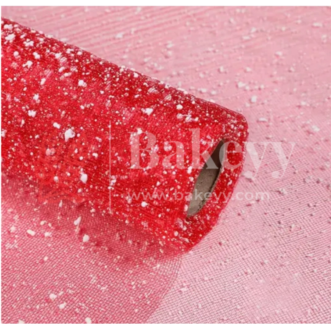 Red Snow Net Roll for Bouquet Making, Flowers Packing| 4 Meters Roll| Perfect for Chocolate Wrapping, Gift Packing| 1 Piece - Bakeyy.com - India - Red Snow Net Roll for Bouquet Making, Flowers Packing| 4 Meters Roll| Perfect for Chocolate Wrapping, Gift Packing| 1 Piece - Default Title