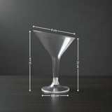 Clear Martini-Style Dessert Cup | Transparent Stem Dessert Glass | Party & Catering Serveware | Pack of 10