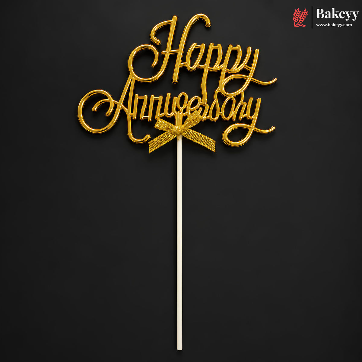 8.5 Inch Happy Anniversary Cake Topper | Multiple Colours | 1 Piece