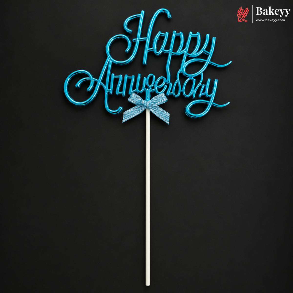 8.5 Inch Happy Anniversary Cake Topper | Multiple Colours | 1 Piece