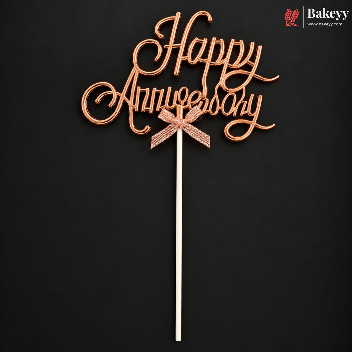 8.5 Inch Happy Anniversary Cake Topper | Multiple Colours | 1 Piece
