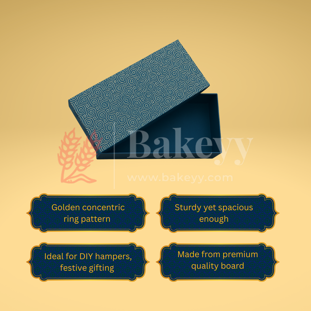 13x10x4 Inch | Rigid Rectangle Shaped Gift Box | Hamper Box | Royal blue | 1 Piece