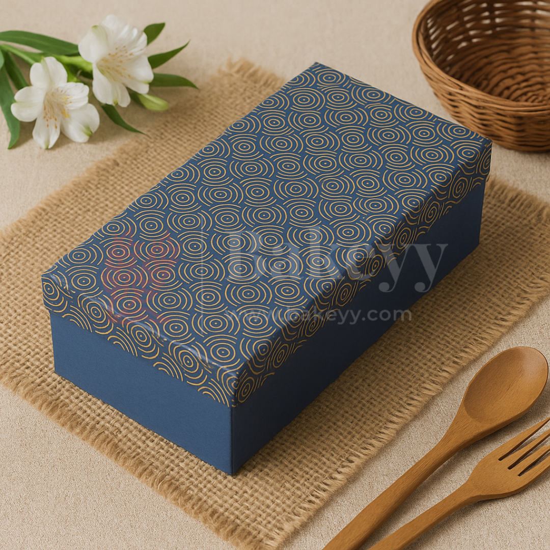13x10x4 Inch | Rigid Rectangle Shaped Gift Box | Hamper Box | Royal blue | 1 Piece