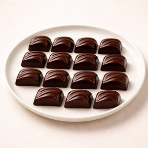 14CavityCurvedBarChocolateSiliconeMould - Bakeyy.com