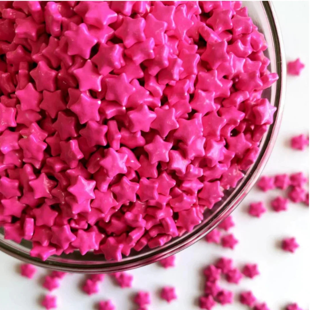 Pink Metallic Star Sugar Confetti