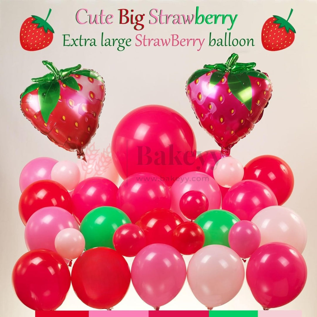 Strawberry Theme Party Decoration Set | Cute Strawberry Balloon Arch Kit | Party Decor | Pack of 1