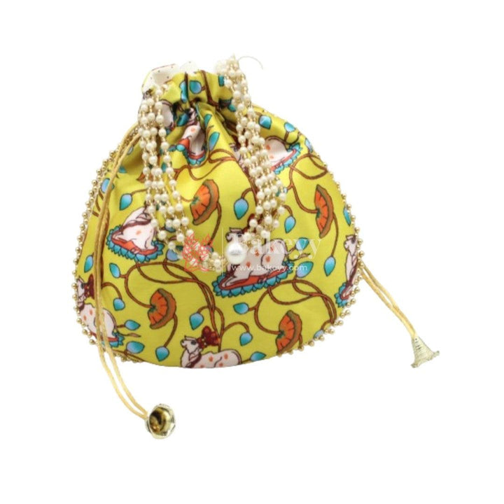 8x8 Fancy Potli Bag Return Gifts For Ladies MultiColour - Bakeyy.com