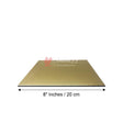 Square Gold Cake Base | Cake Board - Bakeyy.com - India - Square Gold Cake Base | Cake Board - 8 Inches / Pack of 25