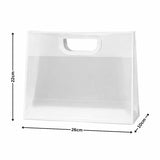 Transparent Gift Bag - White | Oval‑Cut Handle| Pack Of 12