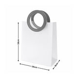 Transparent Bags With Leather Style Pink Colour Handles | Pack of 12