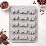 15CavityBowDesignSiliconeChocolateMould - Bakeyy.com