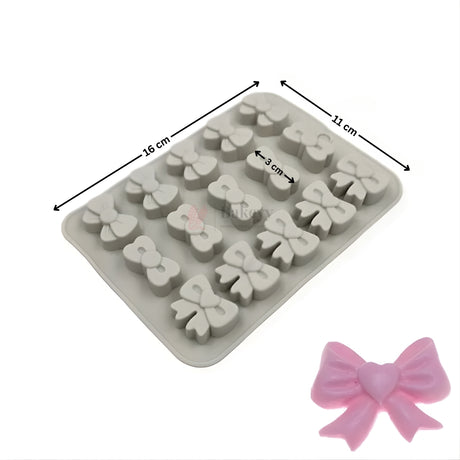 15 Cavity Bow Design Silicone Chocolate Mould | Pack of 1