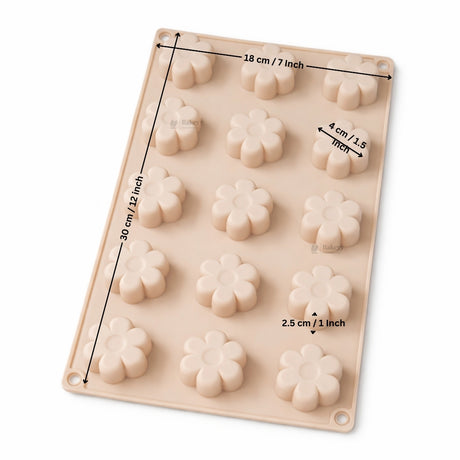 15 Cavity | Daisy Flower Design Silicone Chocolate Mould | Pack of 1 