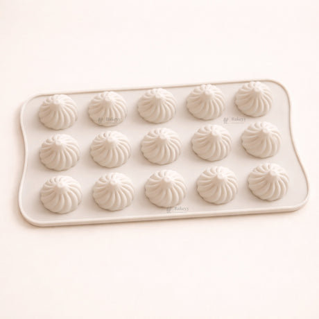 15 Cavity | Modak Shape Silicone Chocolate Mould | Pack of 1