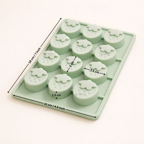 15 Cavity | Strawberry Button Design Silicone Chocolate Mould | Pack of 1 