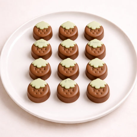 15 Cavity | Strawberry Button Design Silicone Chocolate Mould | Pack of 1 