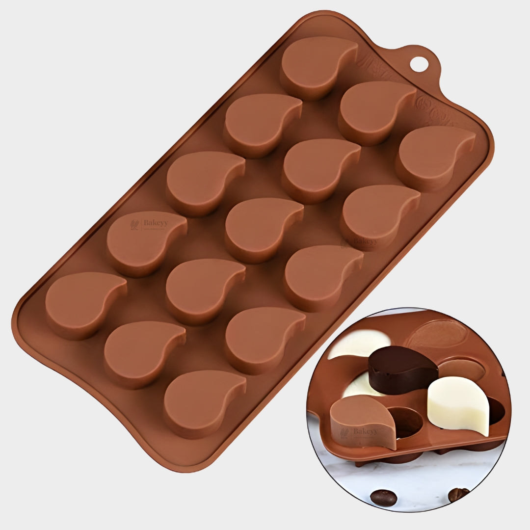 15 Cavity Teardrop Shape Silicone Chocolate Mould from Bakeyy.com