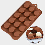 15 Cavity | Teardrop Shape Silicone Chocolate Mould | Pack of 1 