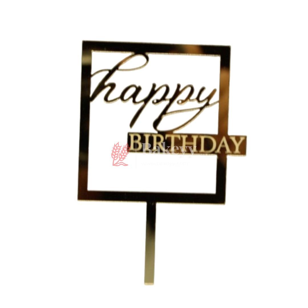 4" inch Happy Birthday Cake Topper - Bakeyy.com - India - 4" inch Happy Birthday Cake Topper - Default Title