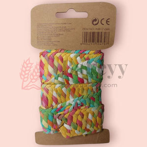 Multicolour Braided Ribbon| Perfect for Gift Packaging, DIY Crafts| 1 Piece - Bakeyy.com - India - Multicolour Braided Ribbon| Perfect for Gift Packaging, DIY Crafts| 1 Piece - Default Title