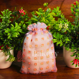 10x14 CM | Organza Potli Bags | Pack of 100 | Violet Color | Candy Bag