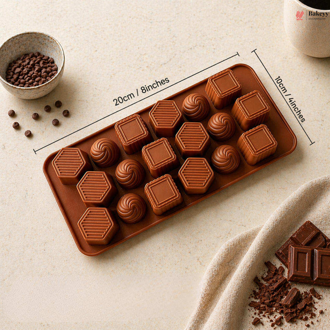 15_Cavity_Assorted_Shapes_Silicon_Chocolate_Mould 4