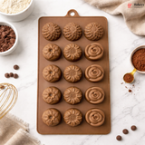 15 Cavity Flower Design | Silicon Chocolate Mould | Pack of 1