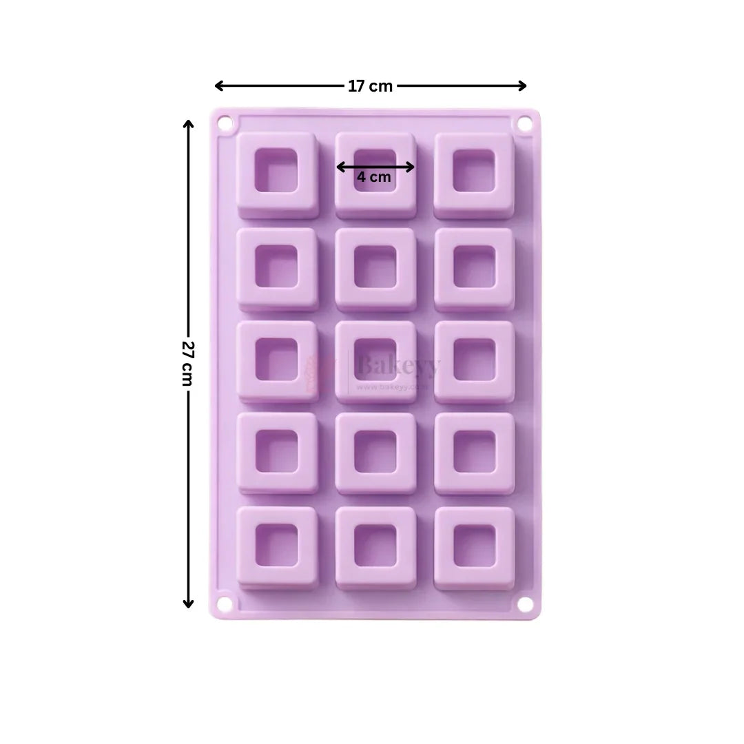 15_Cavity_Geometric_Square_Hollow_Chocolate_Silicone_Mould_for_Handmade_Chocolates_1 - Bakeyy.com